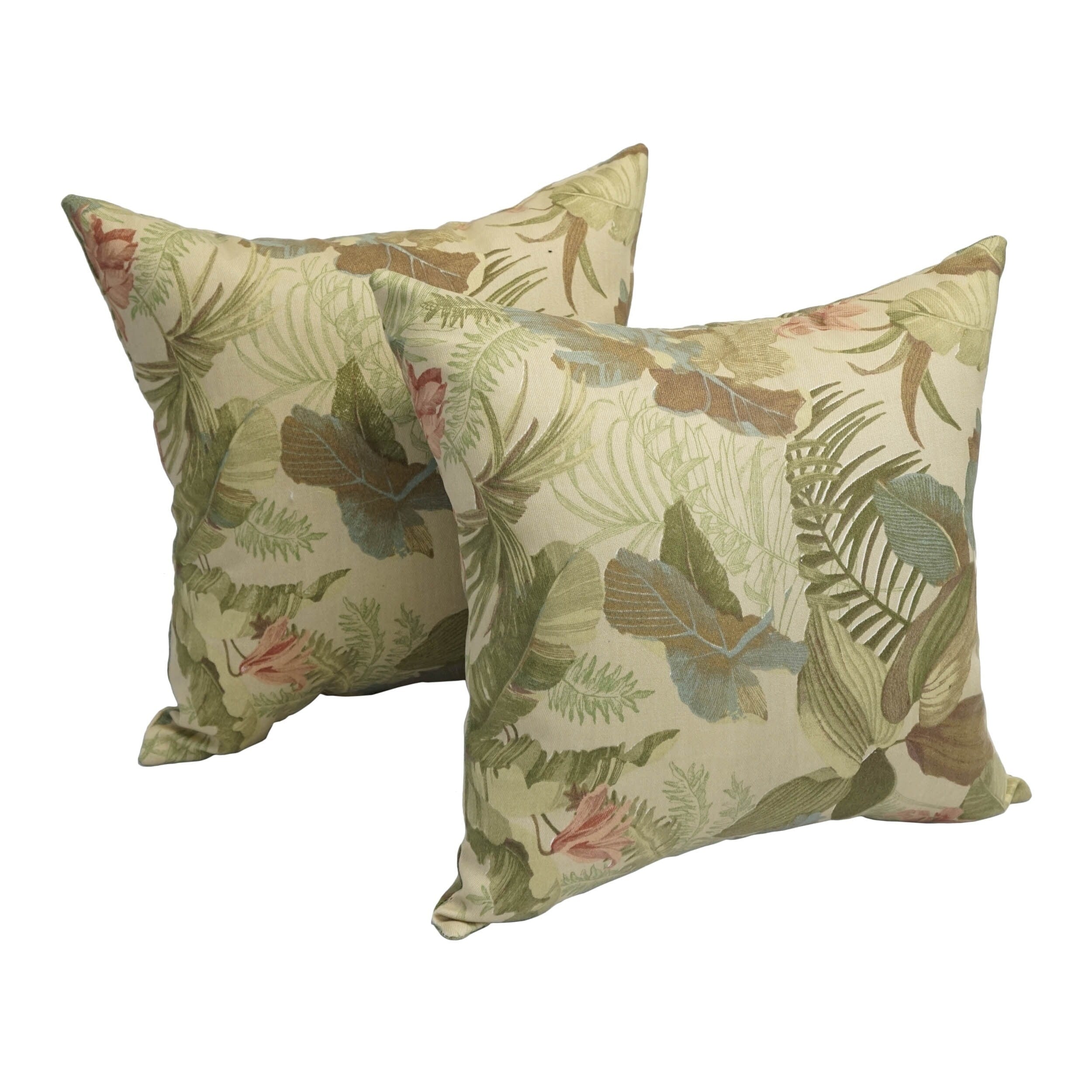 Herb Jungle 17 Inch Indoor Outdoor Throw Pillow Set Of 2