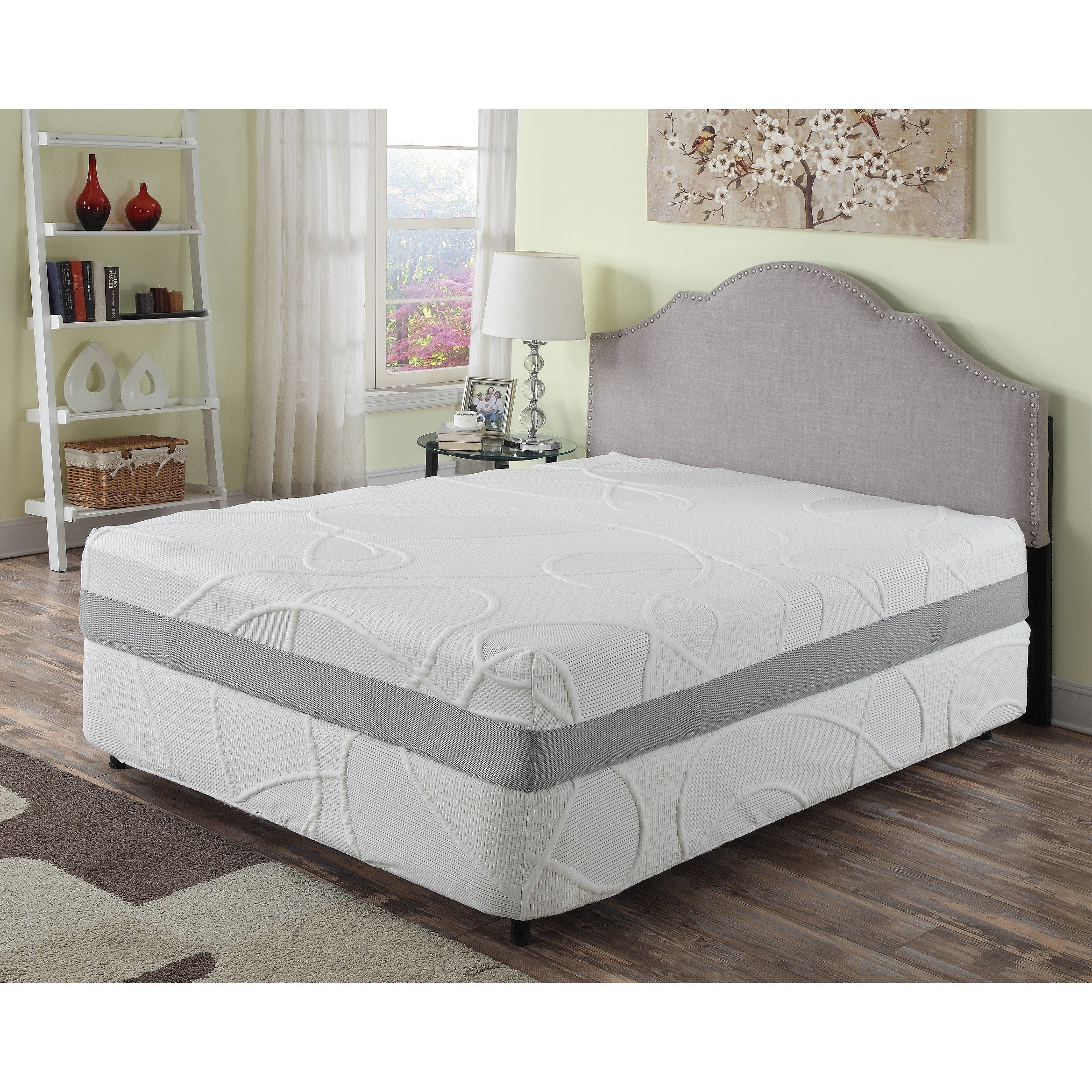 Herbacoal 12 Inch California King Size Memory Foam Mattress