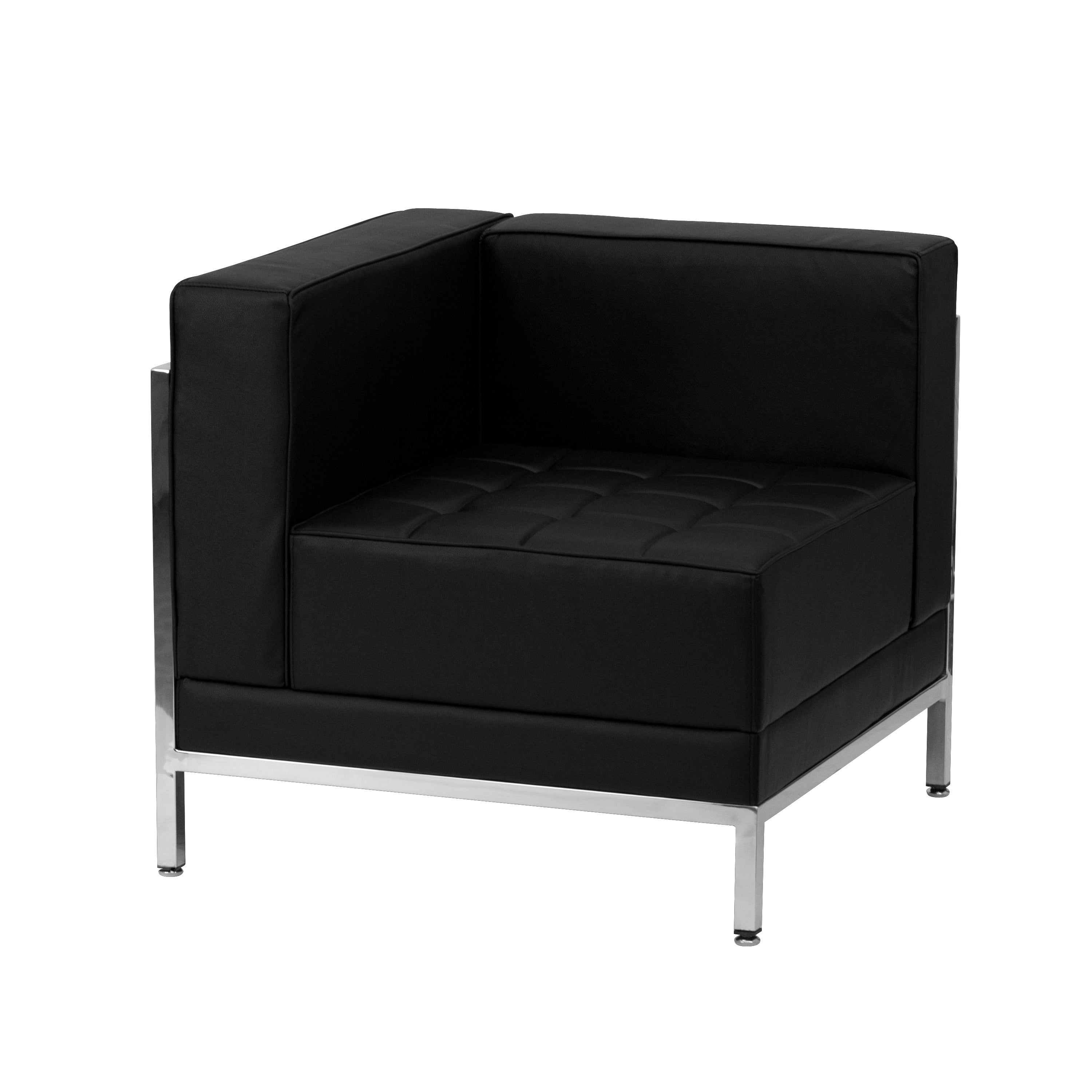 Hercules Imagination Series Contemporary Leather Left Corner Chair With Encasing Frame