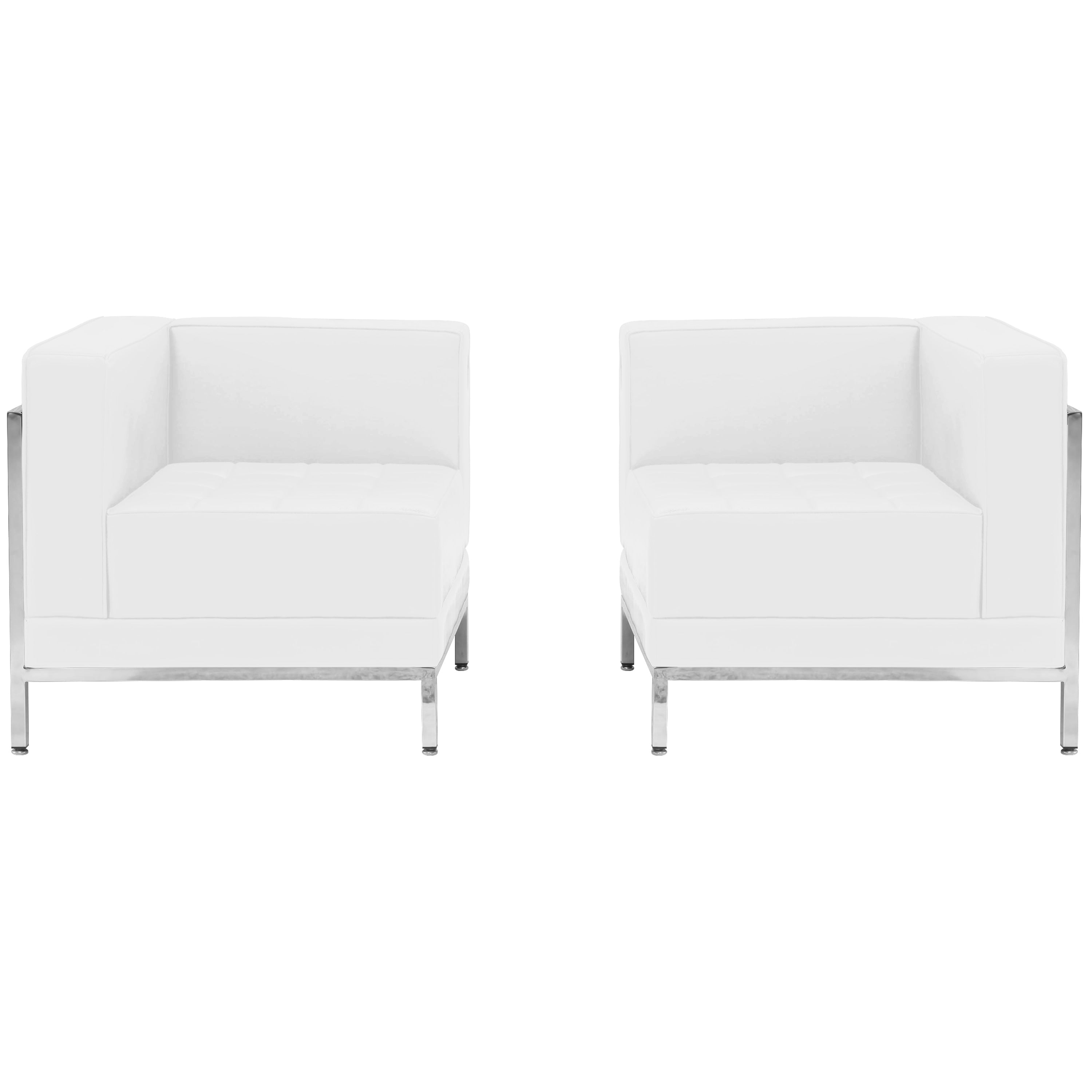 Hercules Imagination Series Leather 2 Piece Corner Chair Set 28.5 W X 28.5 D X 27.5 H
