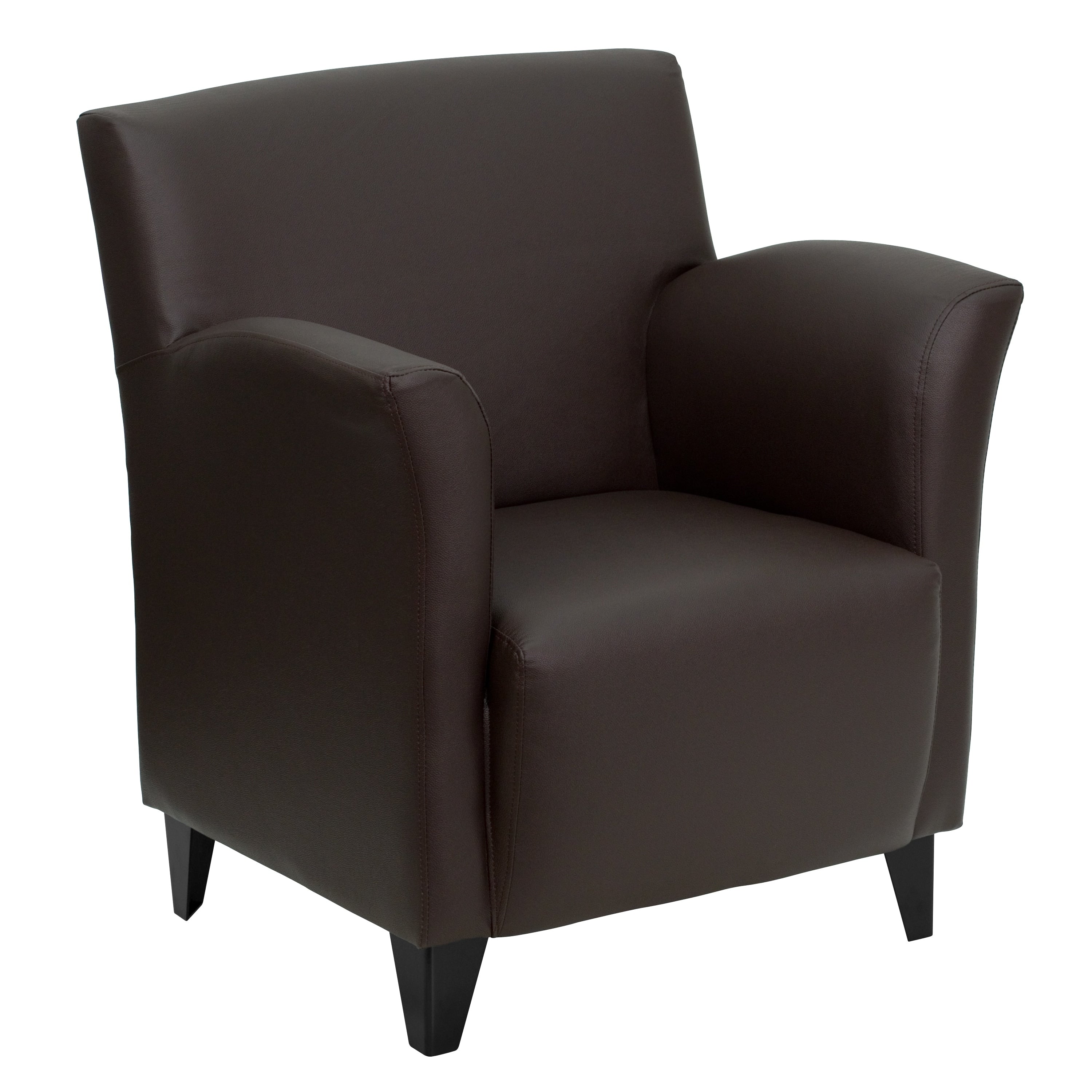 Hercules Roman Series Black Leather Reception Chair