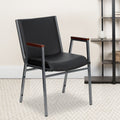 Hercules Series Black Vinyl Metal Stack Chair
