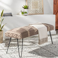 Heria Modern Bohemian Upholstered Bench 18 H X 48 W X 16 D