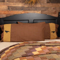 Vhc Crimson Red Primitive Rustic Bedding Heritage Farms Crow Embroidered Pillow Case Set Of 2