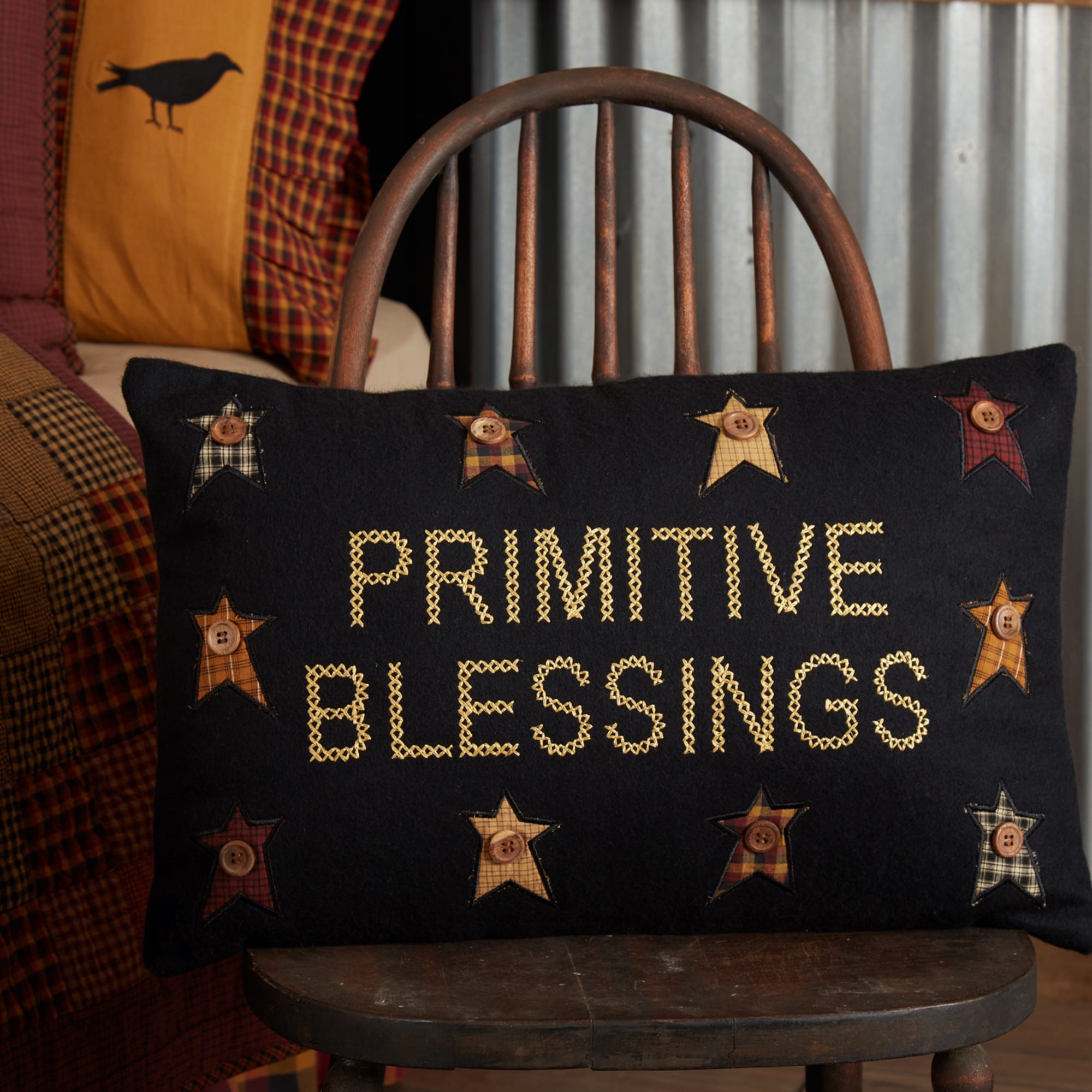 Heritage Farms Primitive Blessings Pillow 14X22