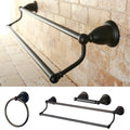 Heritage Oil Rubbed Bronze 3 Piece Double Towel Bar Set
