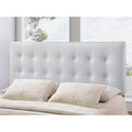 Heritage Stylish White Upholstered Queen Size Headboard