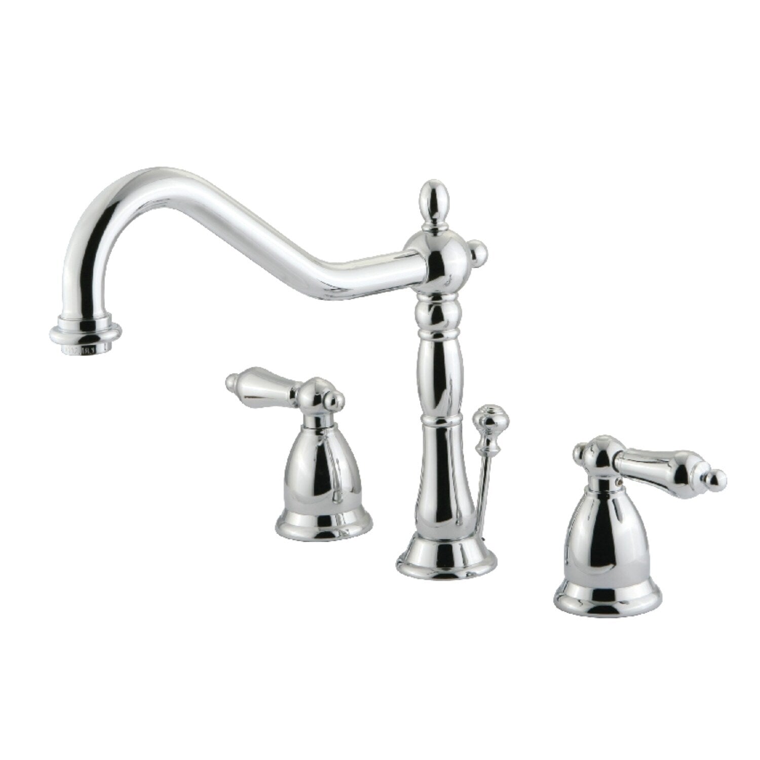 Heritage Widespread Bathroom Faucet In Polished Chrome