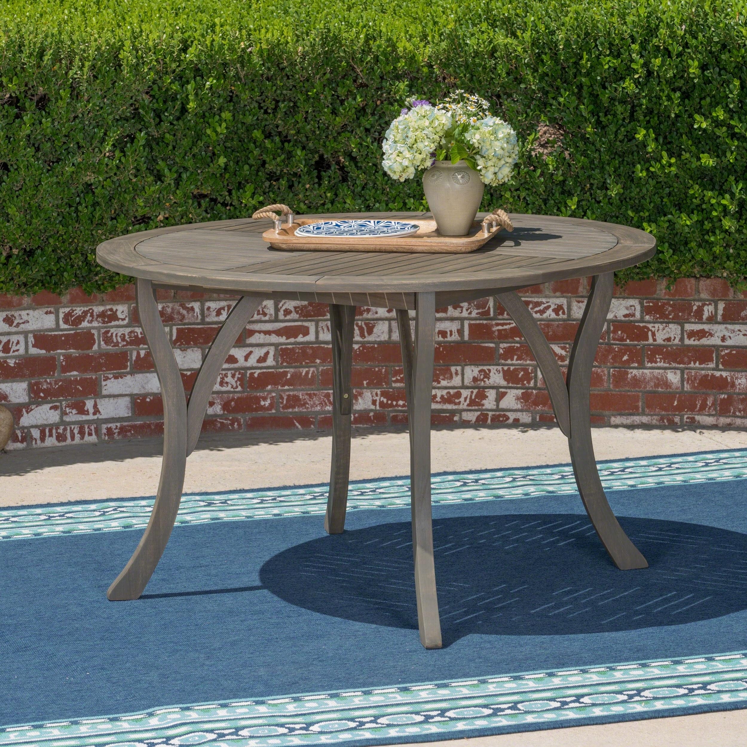 Hermosa Outdoor 47 Round Dining Table By Christopher Knight Home