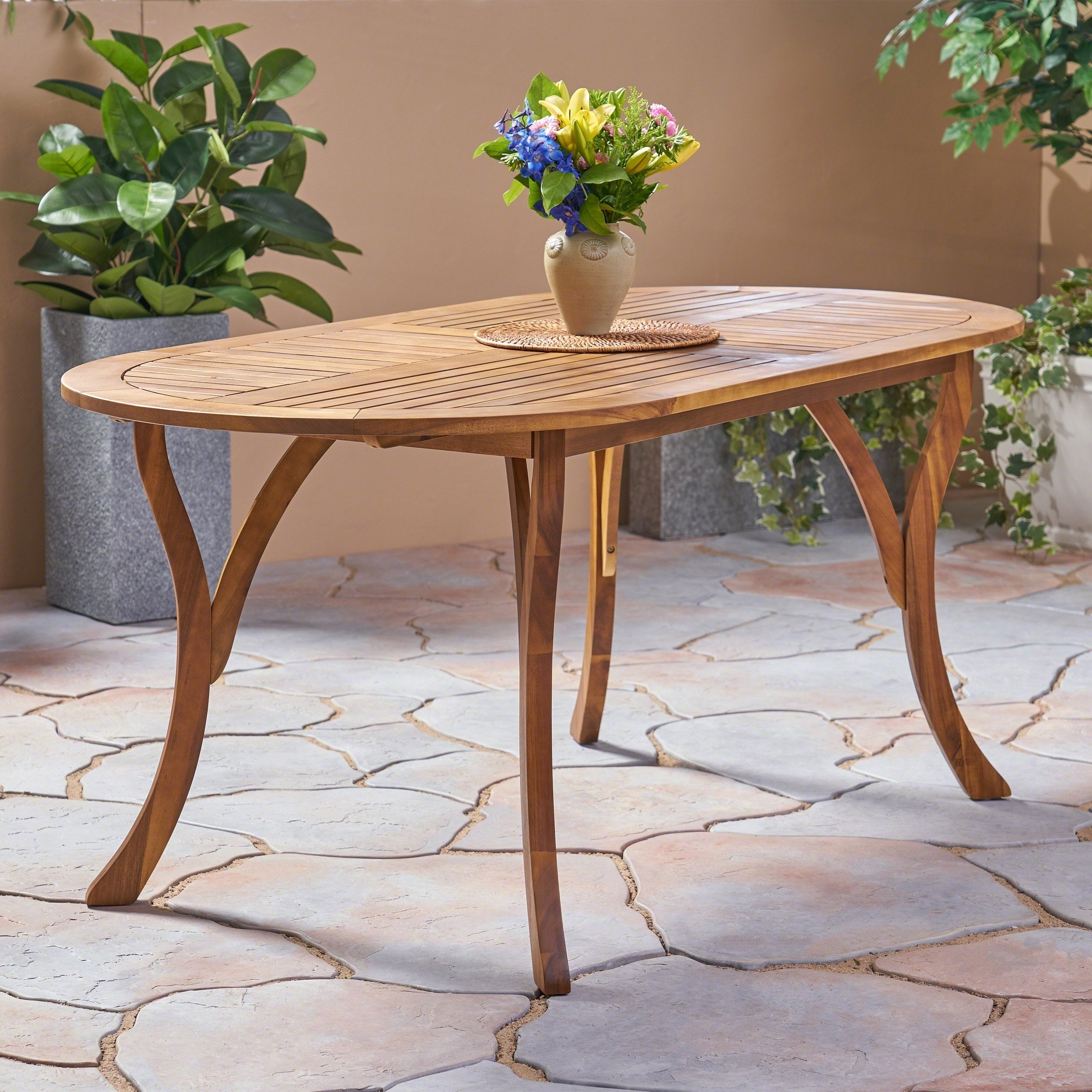 Hermosa Outdoor 70 Acacia Dining Table By Christopher Knight Home