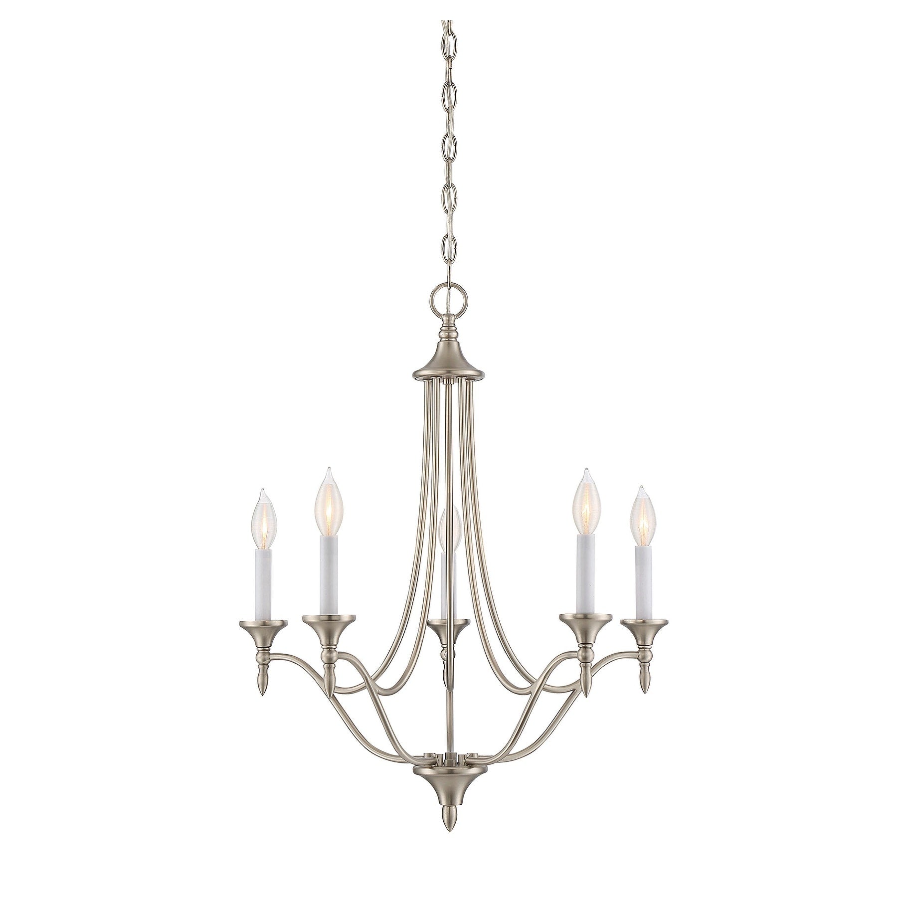 Herndon 5 Light Chandelier In Satin Nickel