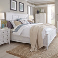 Heron Cove Relaxed Traditional Soft White Panel Bed
