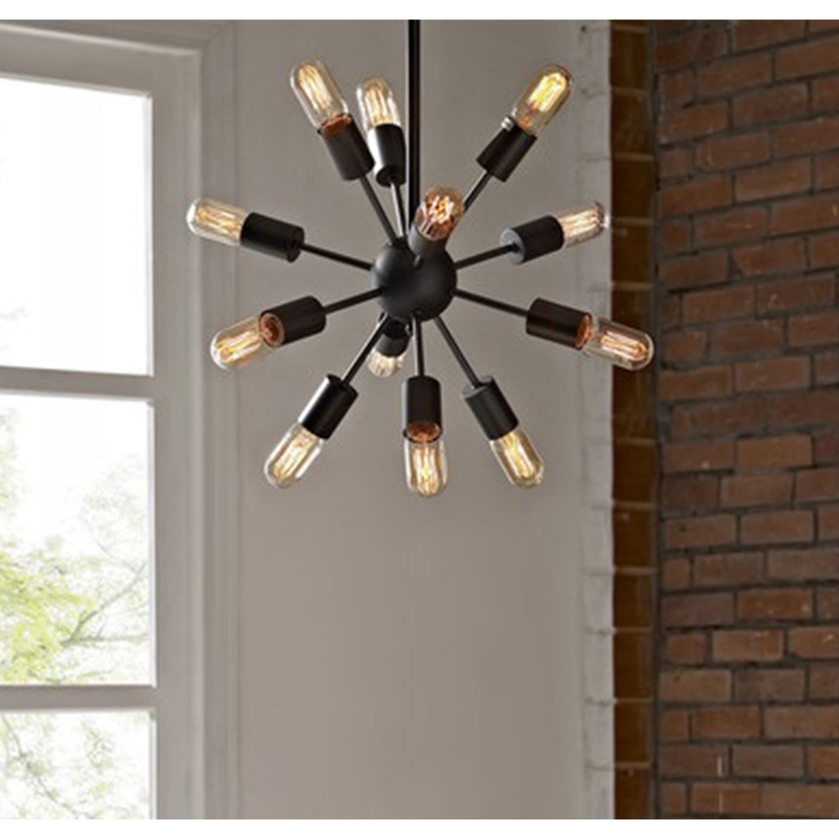 Herrick 20 Inch 12 Head Edison Light Pendant Includes Bulbs