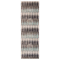 Hertford Grey Blue Indoor Outdoor Geometric Runner Rug