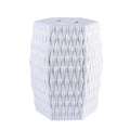 Hex Bamboo Carving Garden Stool