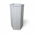 Hexagon Column Planter Lg White
