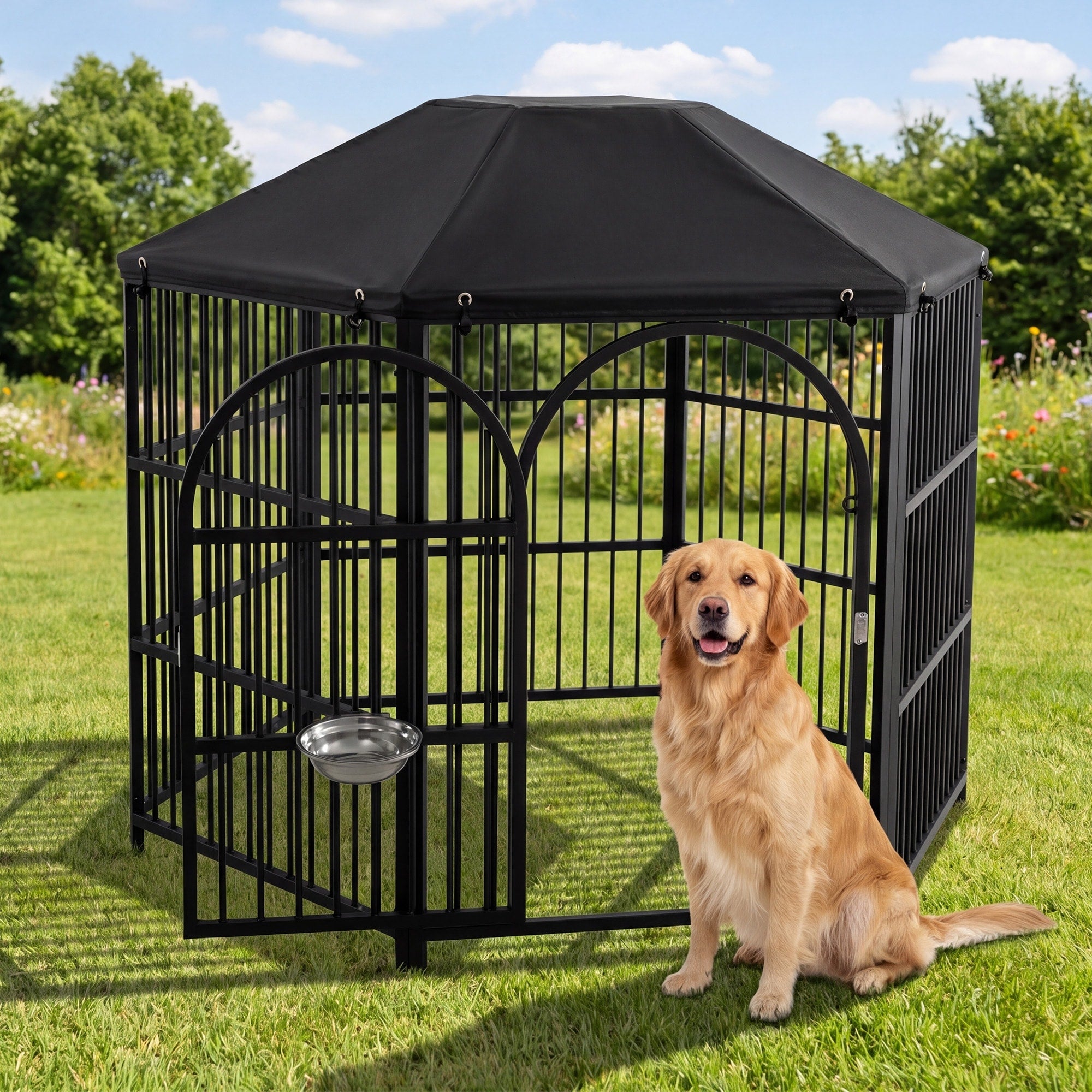 Hexagon Dog Kennel Outdoor Indoor