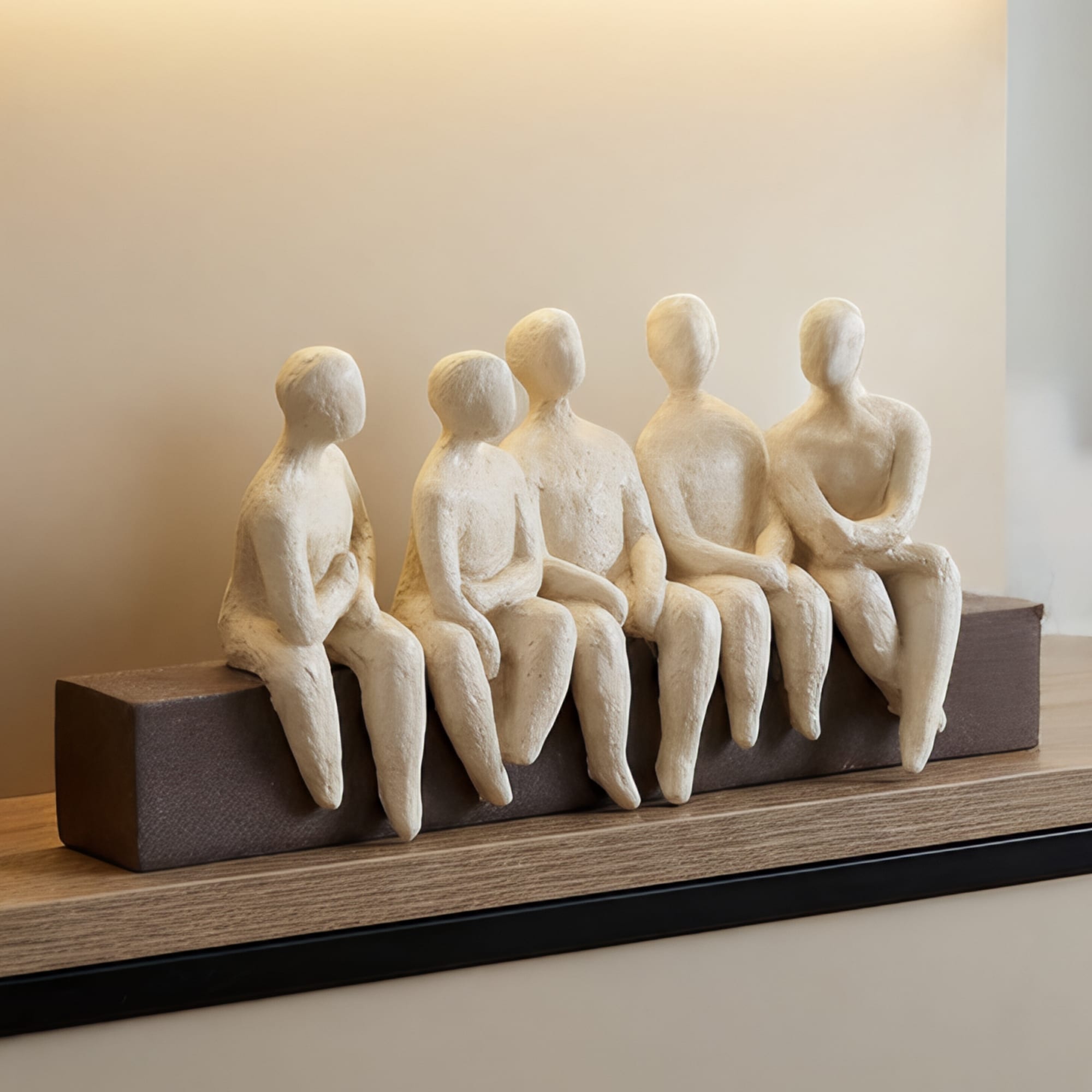 Hi Line Abstract Seated Figures Sculpture