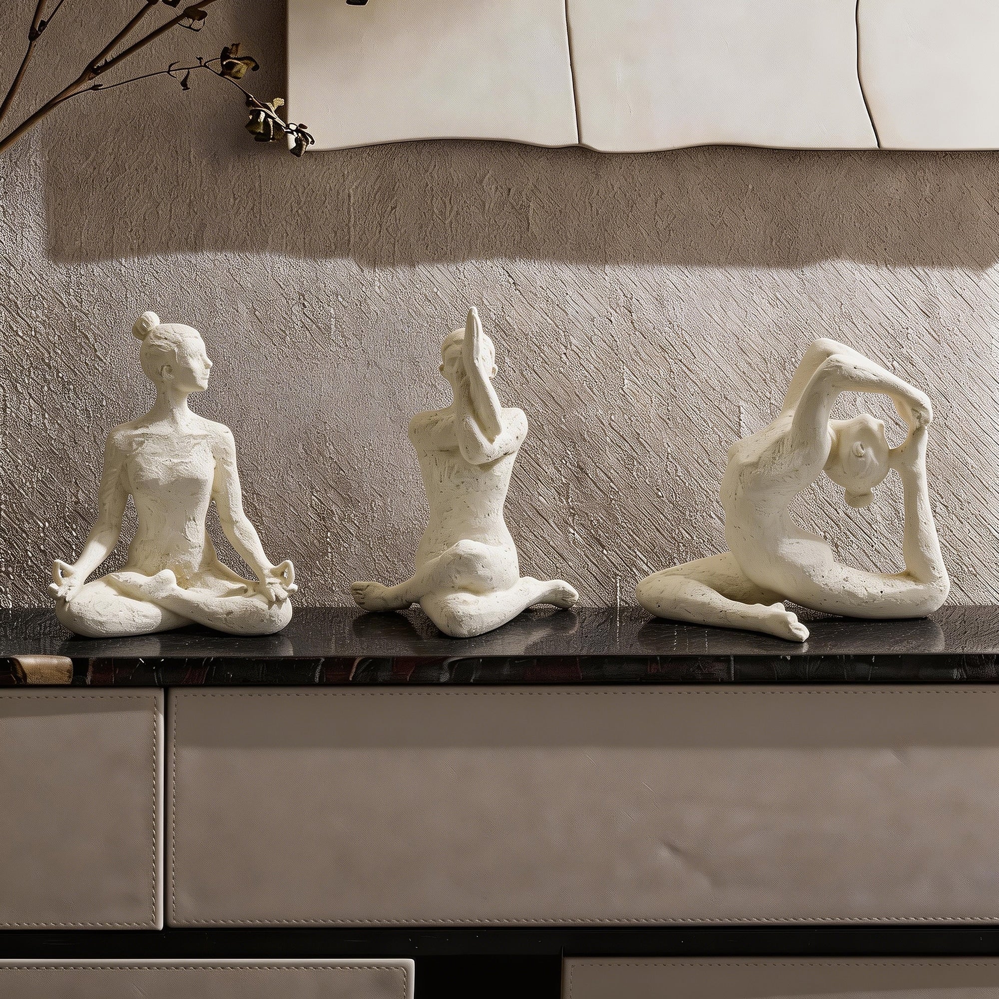 Hi Line Abstract Yoga Pose Sculpture Set