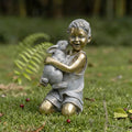 Hi Line Boy With Rabbit Garden Statue