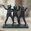 Hi Line Dancing Frog Trio Sculpture