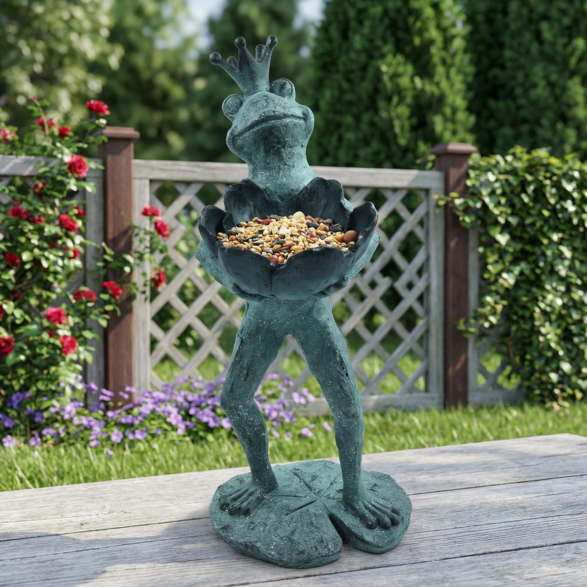 Hi Line Frog Prince Bird Feeder