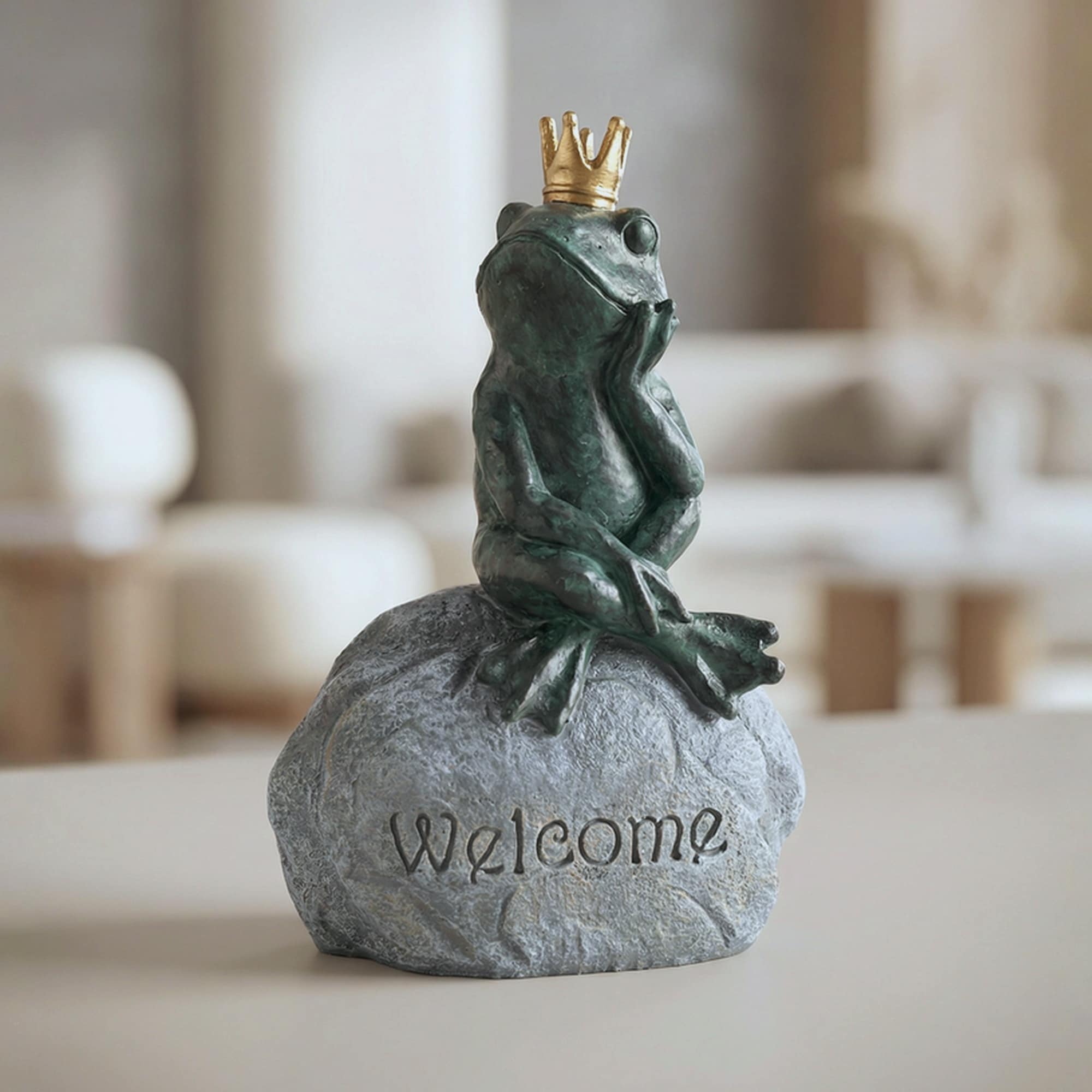Hi Line Frog Prince Welcome Garden Statue