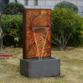 Hi Line Led Tropical Leaf Waterfall Fountain