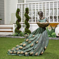 Hi Line Lady In Tulip Dress Bird Feeder Statue