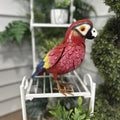 Hi Line Metal Scarlet Macaw Statue