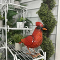 Hi Line Metal Tall Cardinal Statue