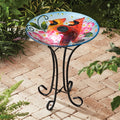Hi Line Solar Cardinal Bird Bath