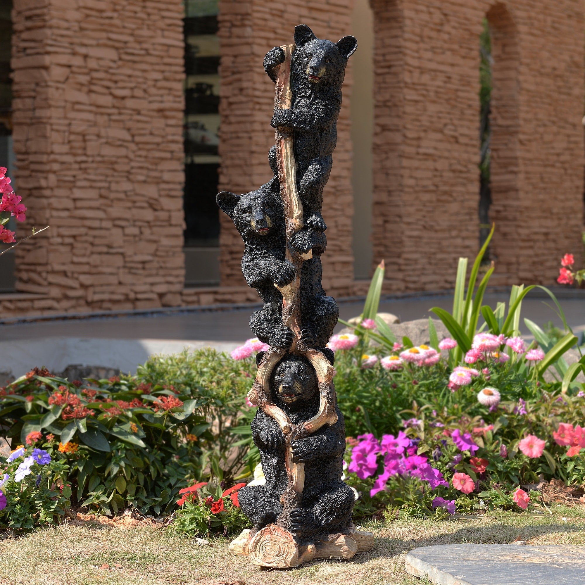 Hi Line Three Climbing Black Bears Statue