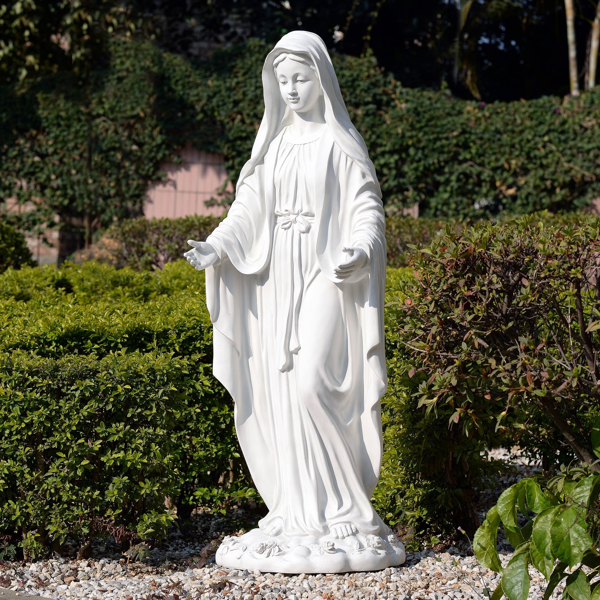 Hi Line Virgin Mary With Arms Parted Statue