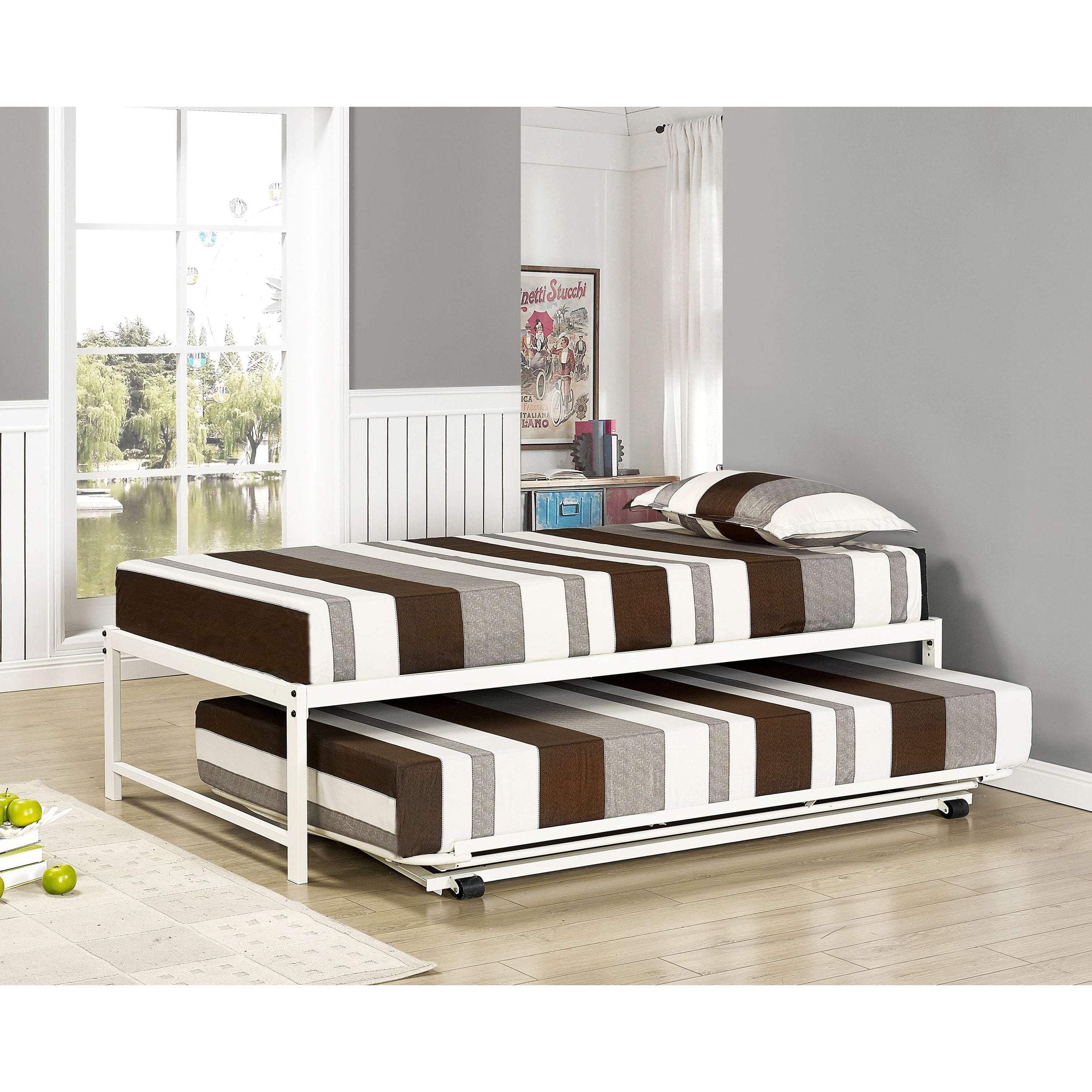 K B Hi Riser Twin Bed With Pop Up Trundle