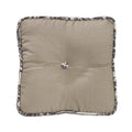 Hiend Accents 18 Inch X 18 Inch Toile Piping Buttoned Boxed Throw Pillow