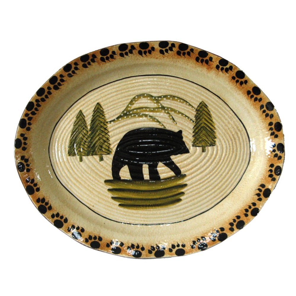 Hiend Accents Ceramic Bear Serving Platter