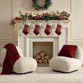 Hiend Accents Cream Cable Knit 18 Inch Square Throw Pillow