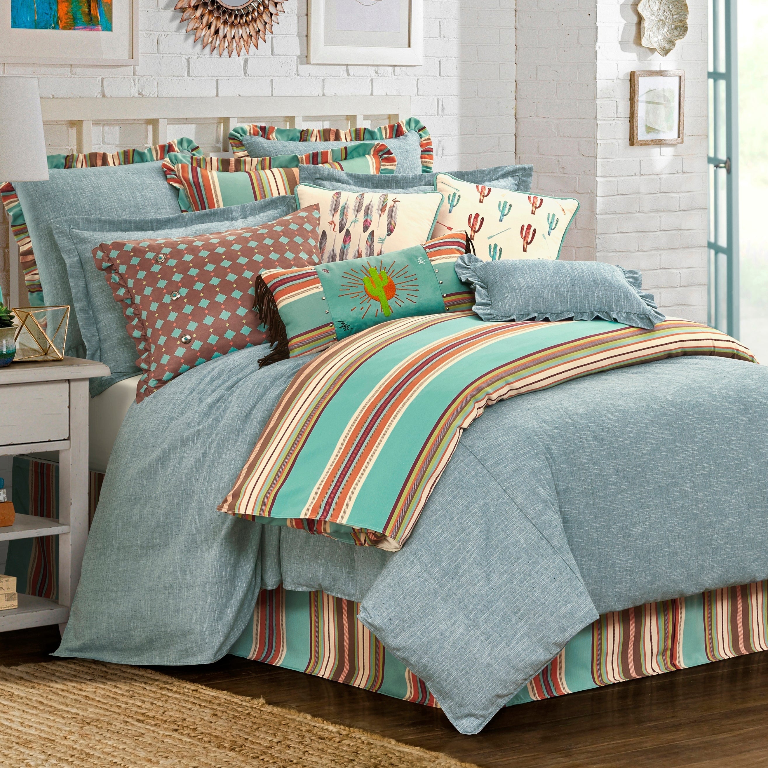 3 Pc Chambray Comforter Set Full