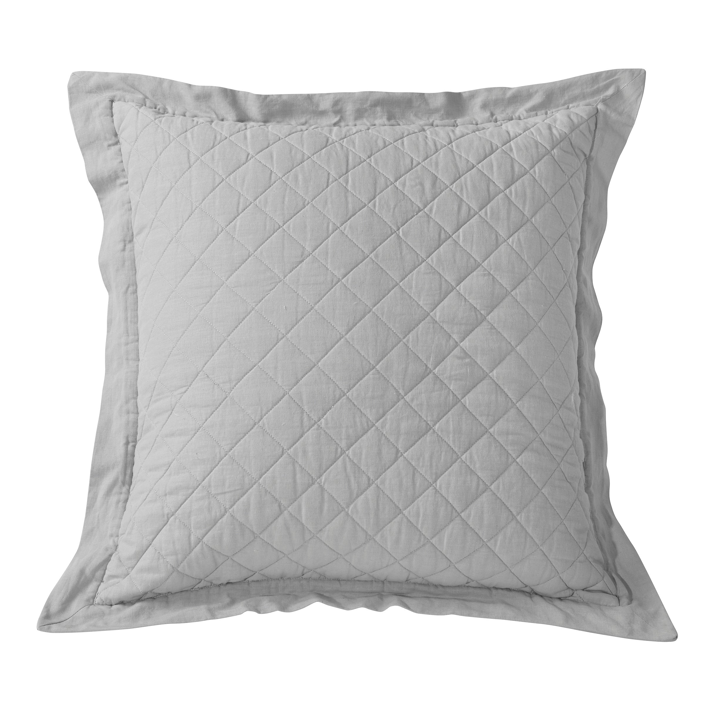 Hiend Accents Diamond Pattern Linen Quilted Euro Sham