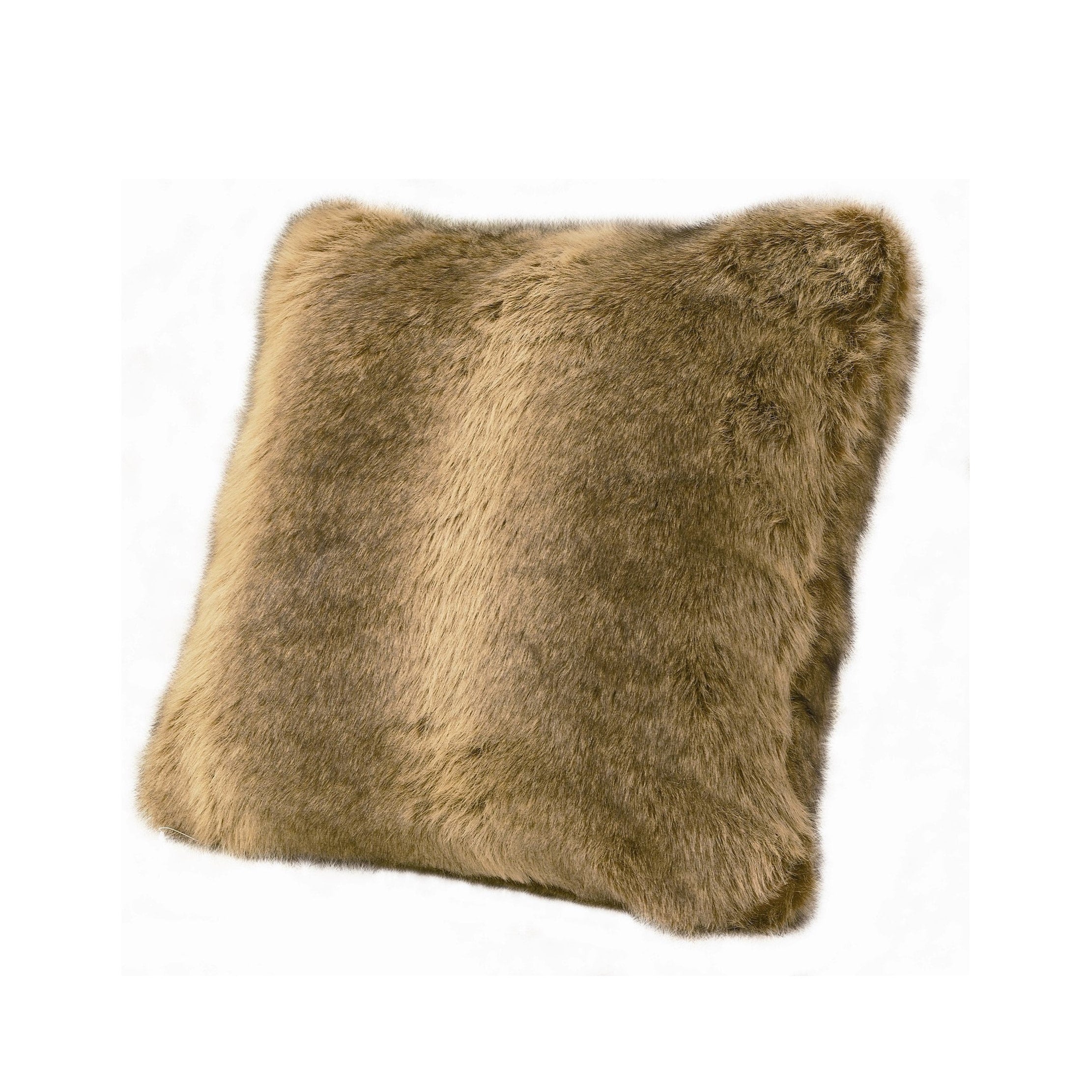 18 Inch Faux Fur Wolf Pillow