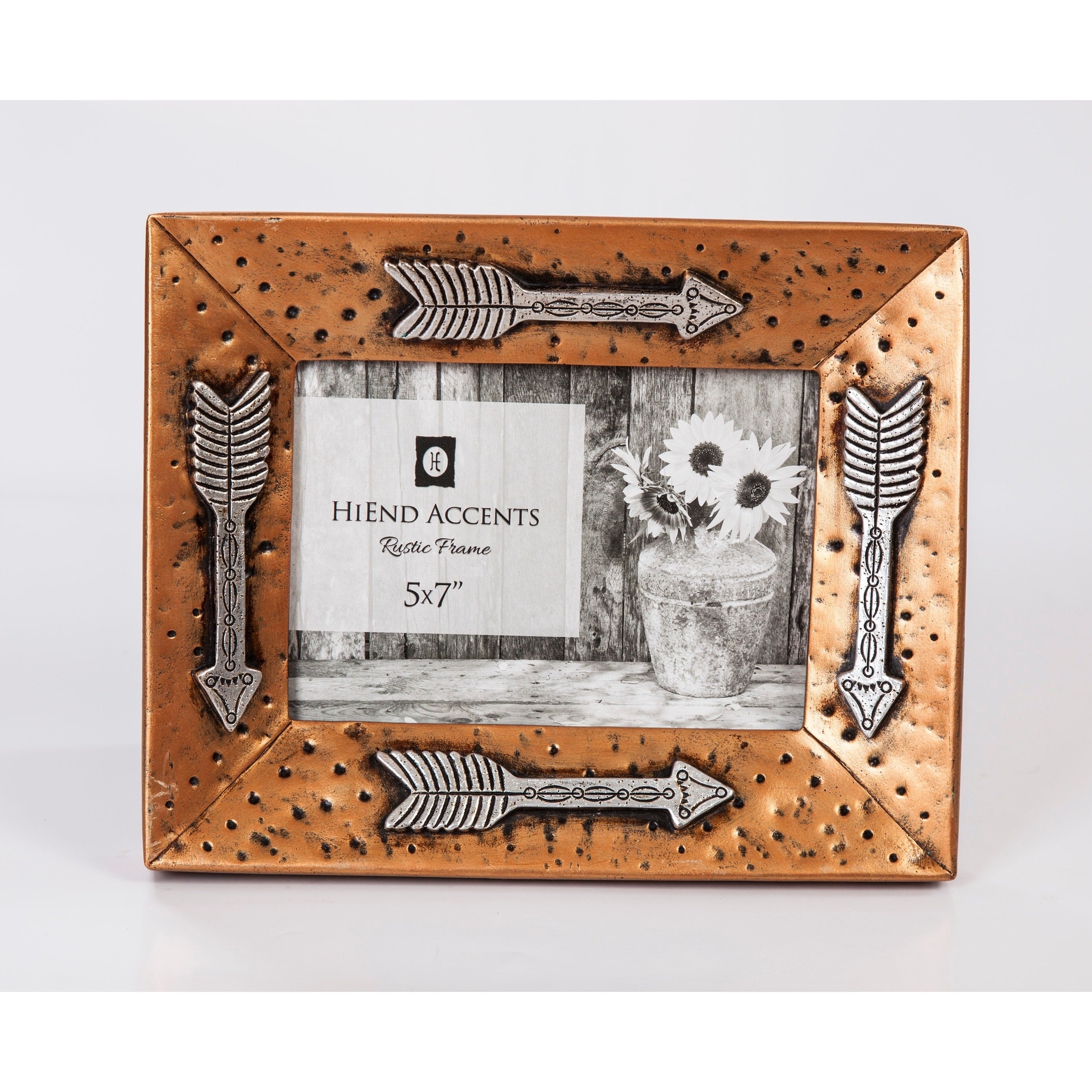 Hiend Accents Gold Picture Frame With Arrows 5X7