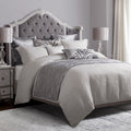 3 Pc Matelasse Coverlet Duvet Set Gray