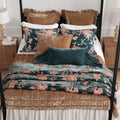 Hiend Accents Josephine Burnout Floral Faux Silk Velvet 3 Piece Duvet Cover Set