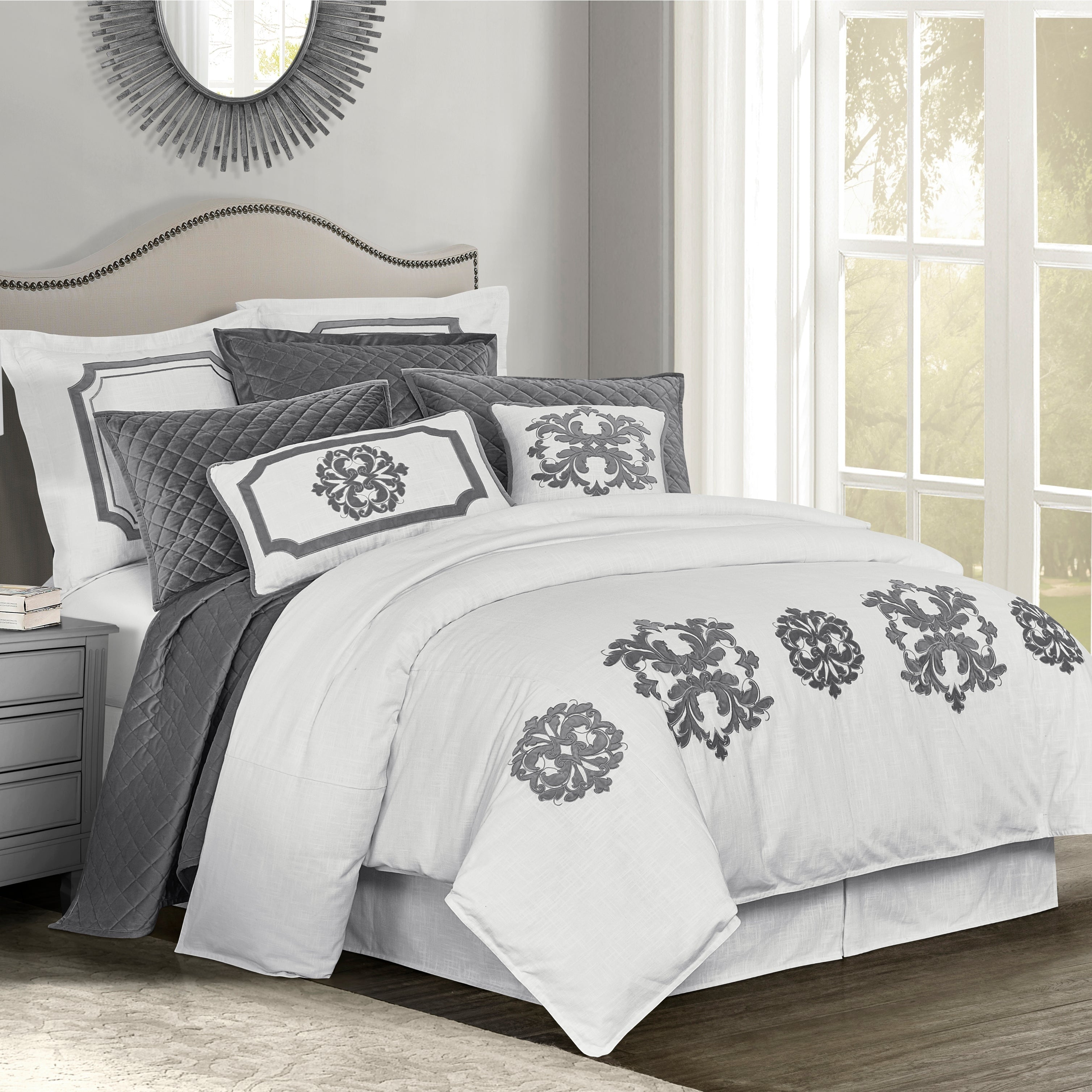 6 Pc Madison Duvet Set King Oatmeal