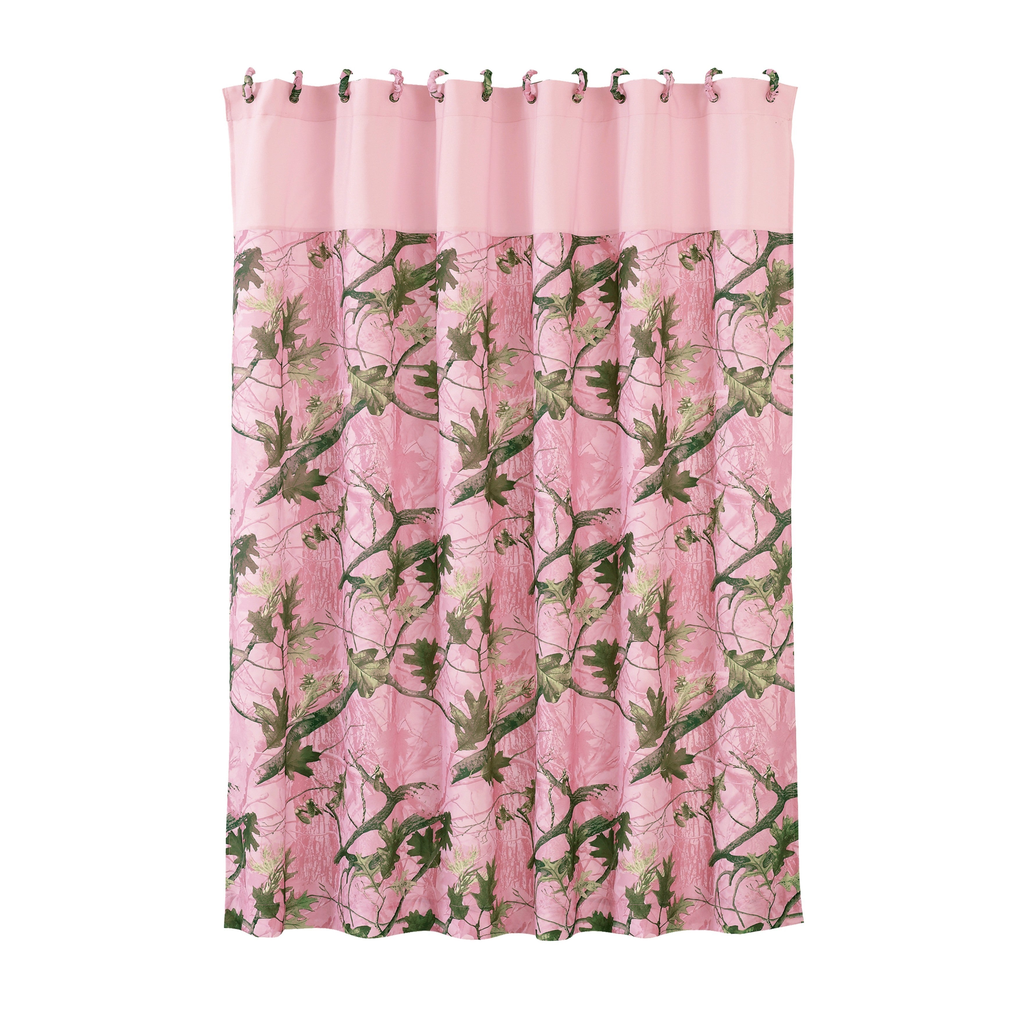 Hiend Accents Pink Oak Camo Shower Curtain