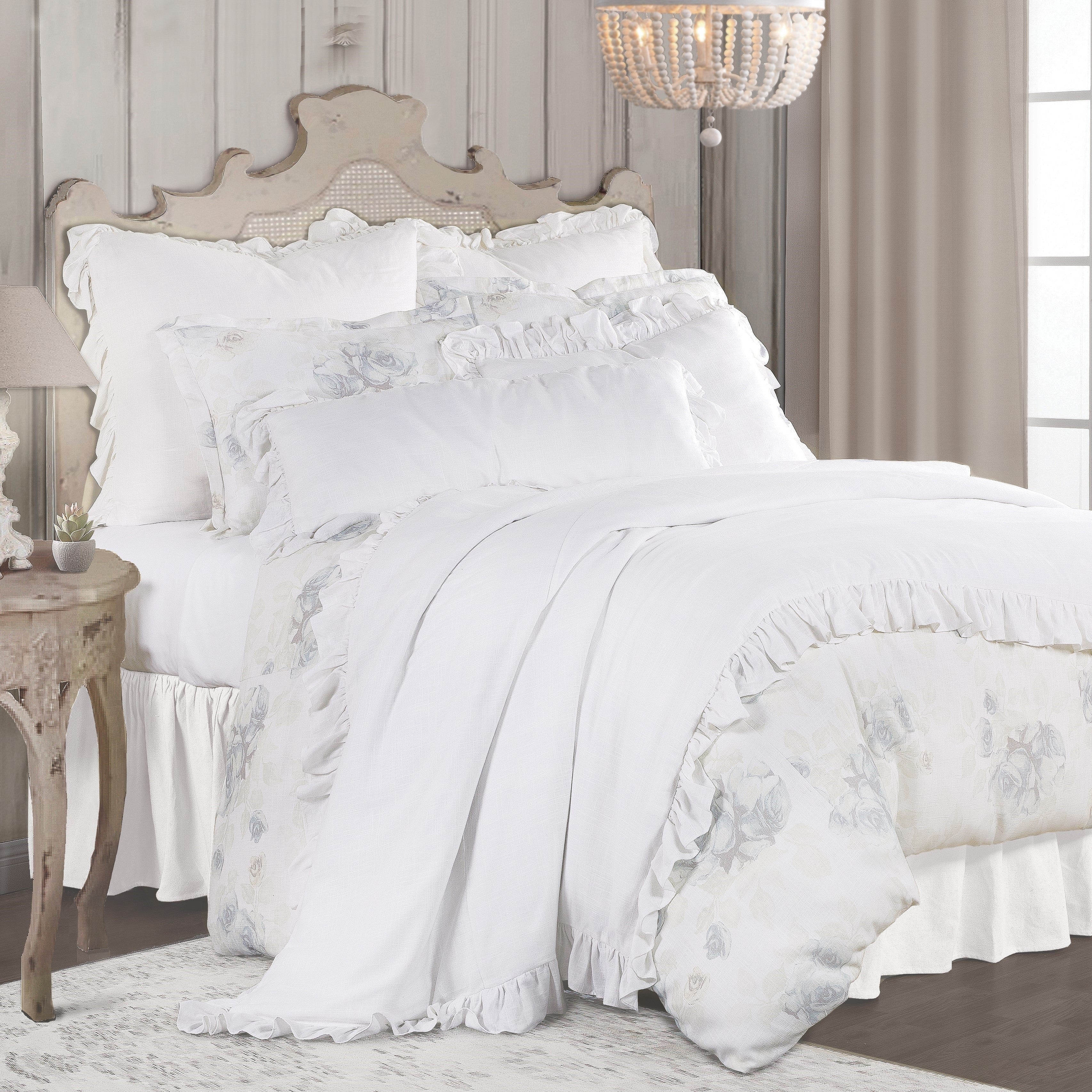 3 Pc Rosaline Washed Linen Comforter Set King