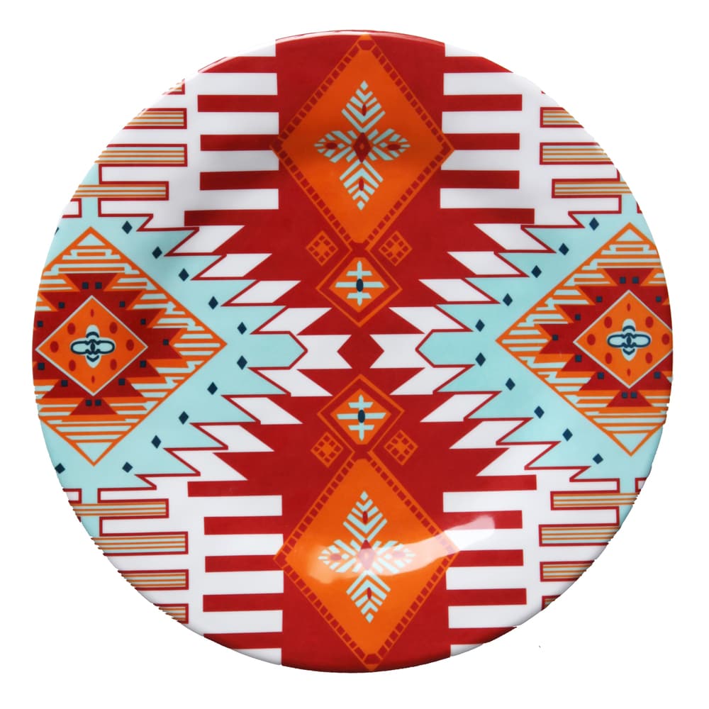 Hiend Accents Southwest Melamine 10.5 Inch Dinner Plate Set Of 4