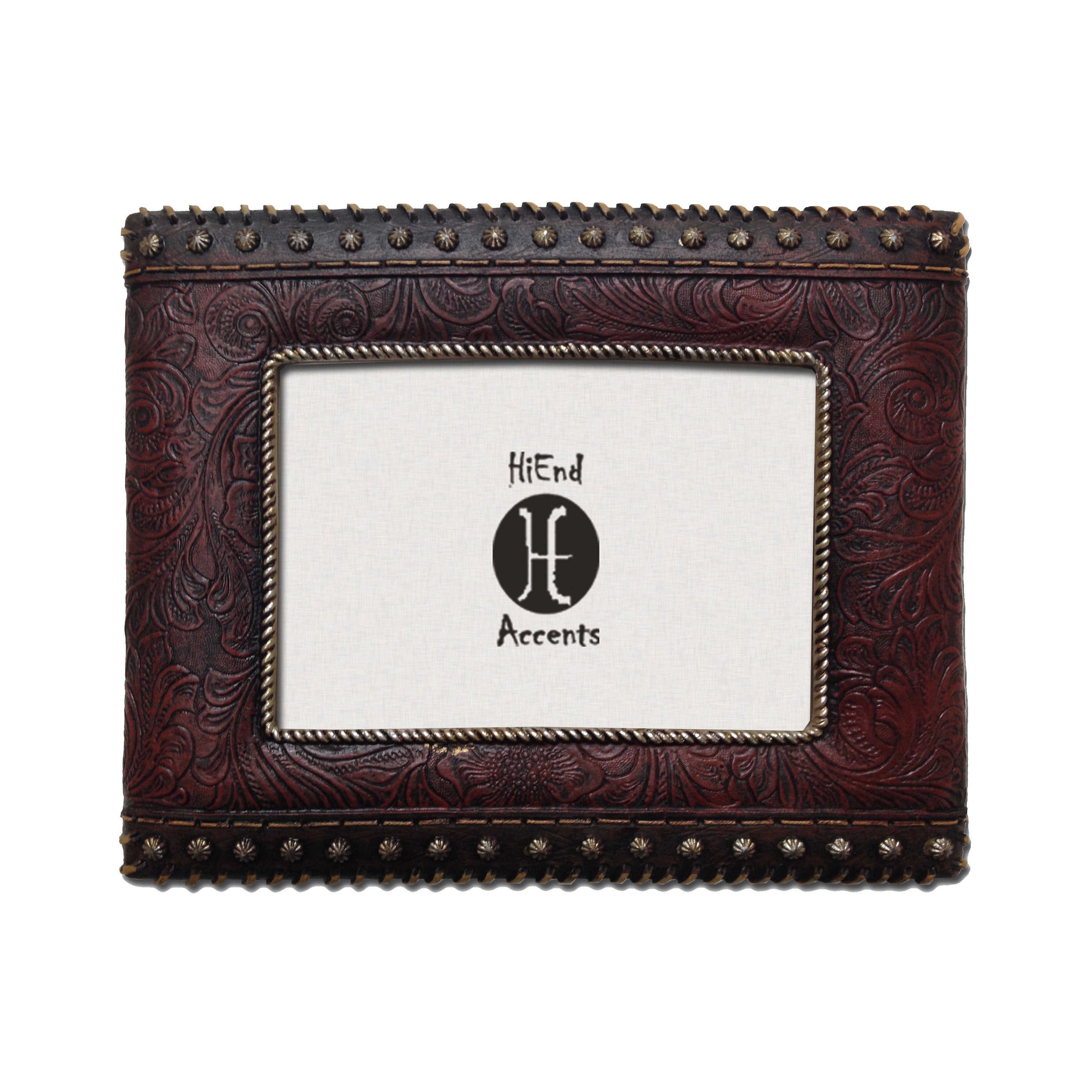 Hiend Accents Tooled Leather With Studded Sides Ea