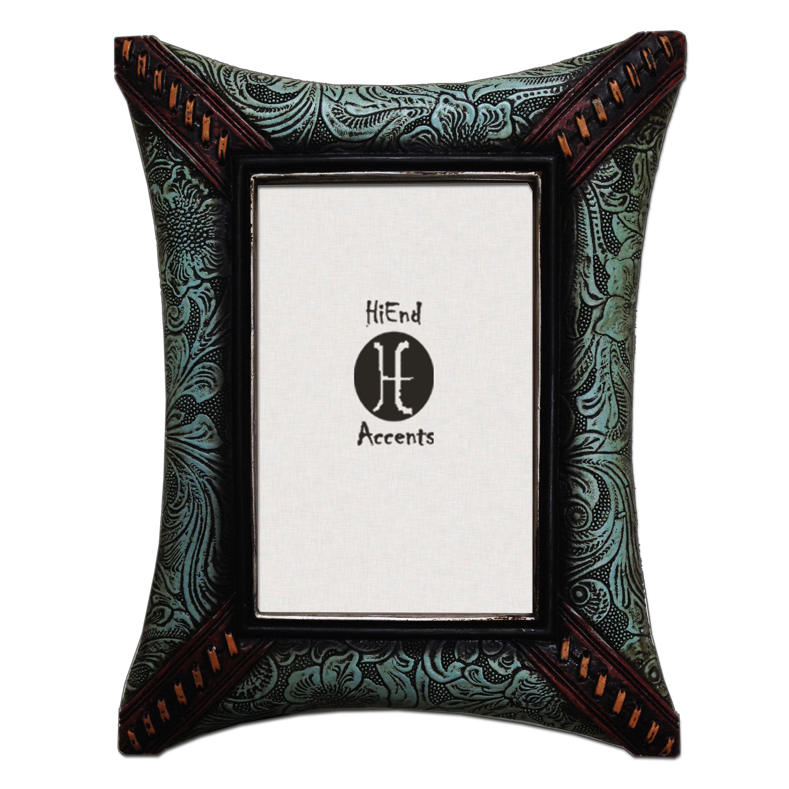 Hiend Accents Tooled Lthr W Corner Lacing Ea 4X6